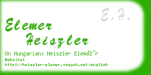 elemer heiszler business card